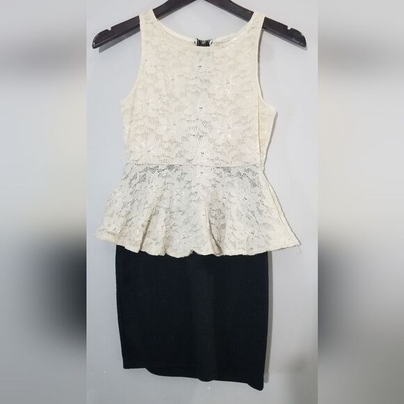 Tea n rose size small lace colorblock dress zip back - Picture 1 of 5